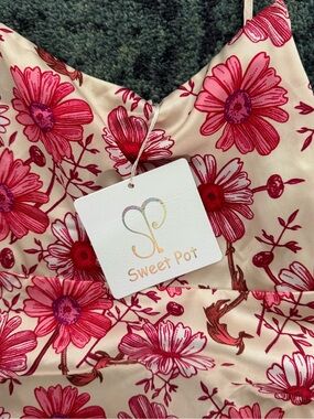 Sweet Pot Floral Pink & Cream Dress